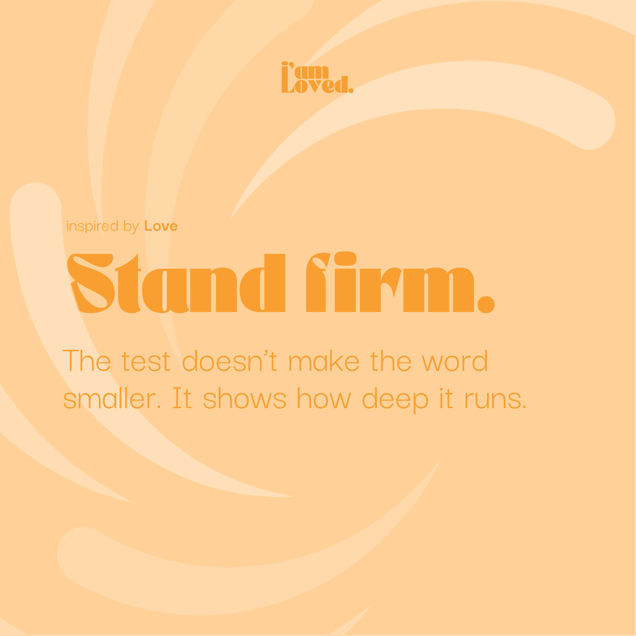 Stand firm