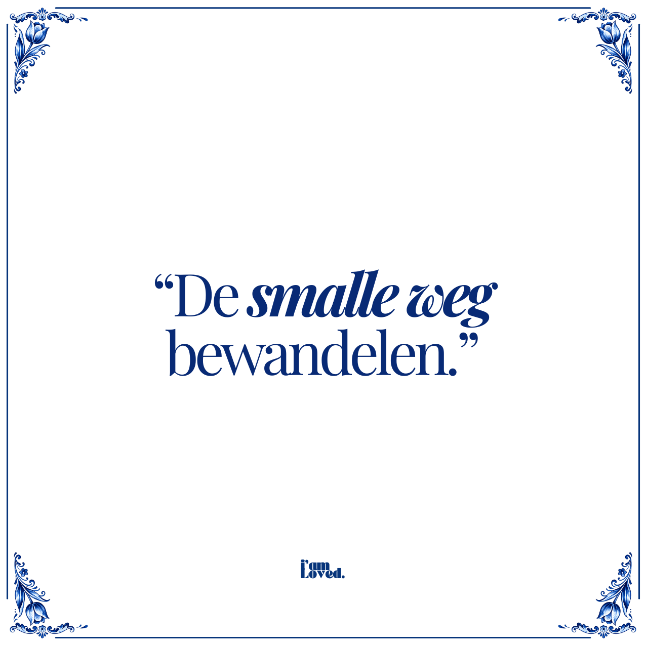 De smalle weg bewandelen